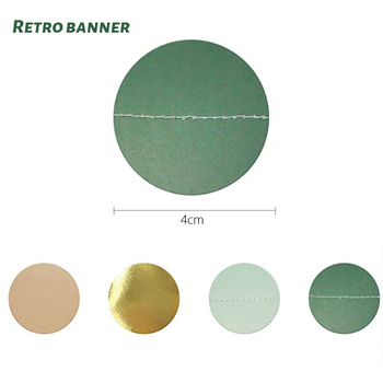 Ghirlandă din hârtie verde, circulară, în stil retro, pentru decorul petrecerii copiilor – banner și accesorii de suspendare