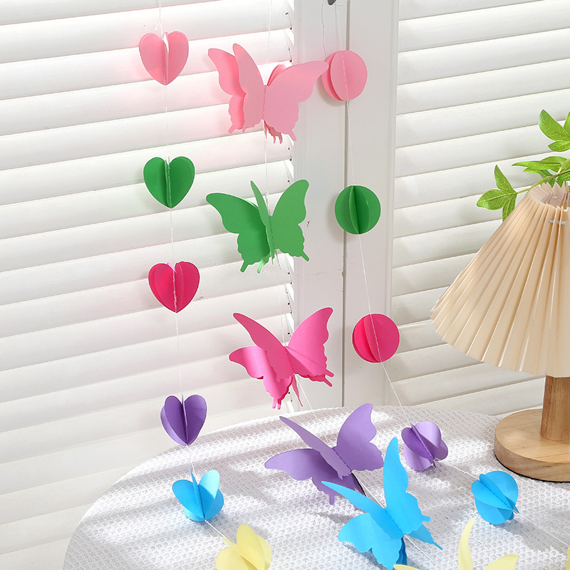 Balon de flori din hârtie cu fluturi 3D — decor pentru ziua de naștere și decor pentru casă
