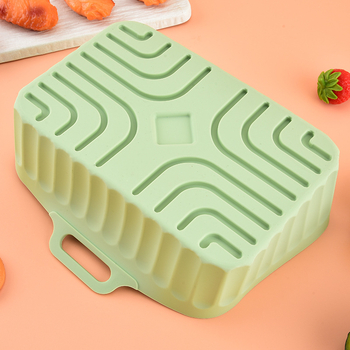 Tavă dreptunghiulară din silicon pentru friteuză cu aer, folie de copt din silicon pentru cuptor și raft de cuptor