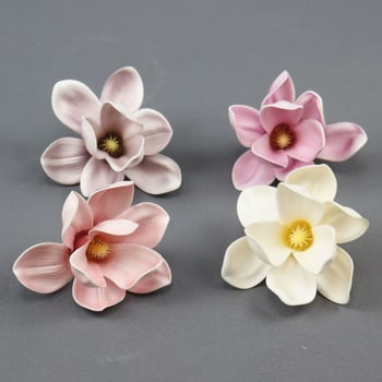 Floare de magnolie artificială pentru accesoriu de păr, decor de nuntă de primăvară