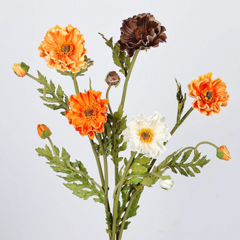 Buchet de maci artificiale din PU, aranjament floral pentru nuntă, decor floral, recuzită pentru fotografie