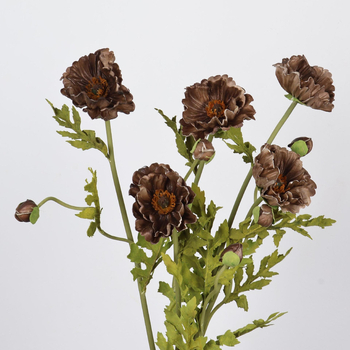 Buchet de maci artificiale din PU, aranjament floral pentru nuntă, decor floral, recuzită pentru fotografie