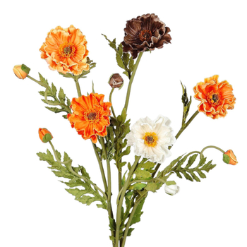 Buchet de maci artificiale din PU, aranjament floral pentru nuntă, decor floral, recuzită pentru fotografie