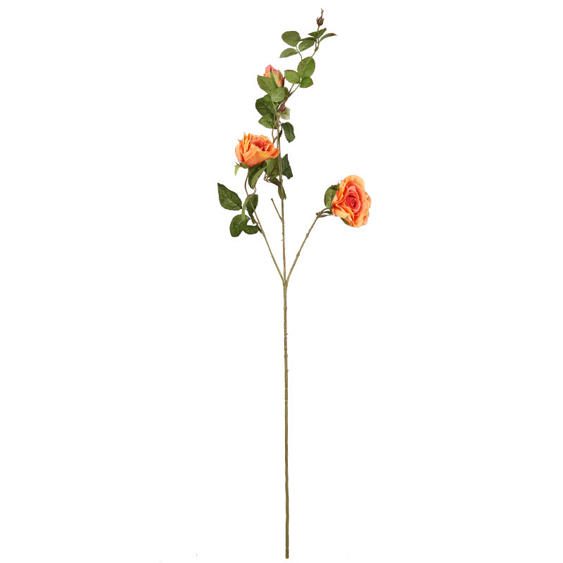 Set de 3 trandafiri artificiali din mătase pentru decor de nuntă, plante artificiale de înaltă calitate