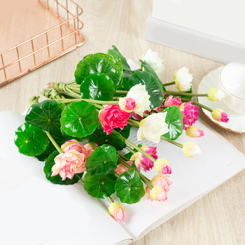 Buchet de flori din mătase artificială, cu textură plăcută la atingere, pentru decor în casă și hotel, ornament pentru acvariu, templu budist și decor exterior pentru fotografii