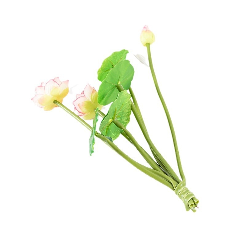 Buchet de flori din mătase artificială, cu textură plăcută la atingere, pentru decor în casă și hotel, ornament pentru acvariu, templu budist și decor exterior pentru fotografii