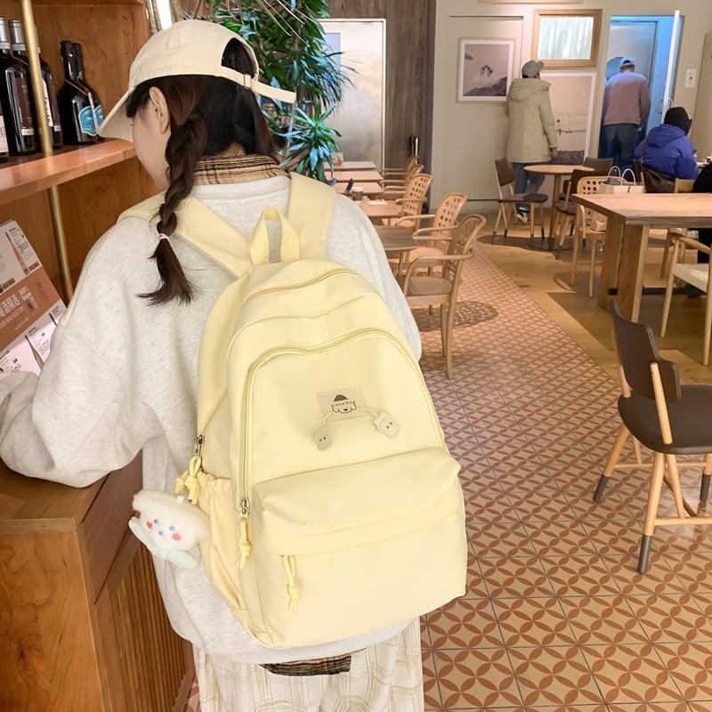 Japanski stil, inspiriran Instagramom, umjetnička jednobojna školska torba za djevojke, učenice gimnazije i srednje škole, za kampus i putovanja