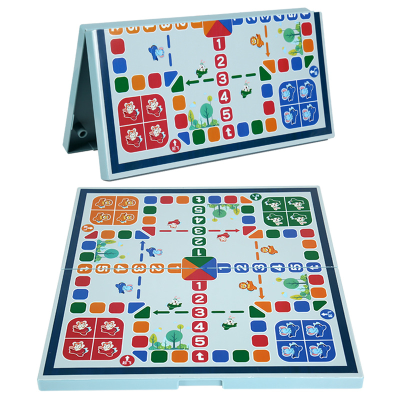 Drveni sklopivi set igara za djecu: Gomoku, Go, Flying Chess, kineski šah i još igara