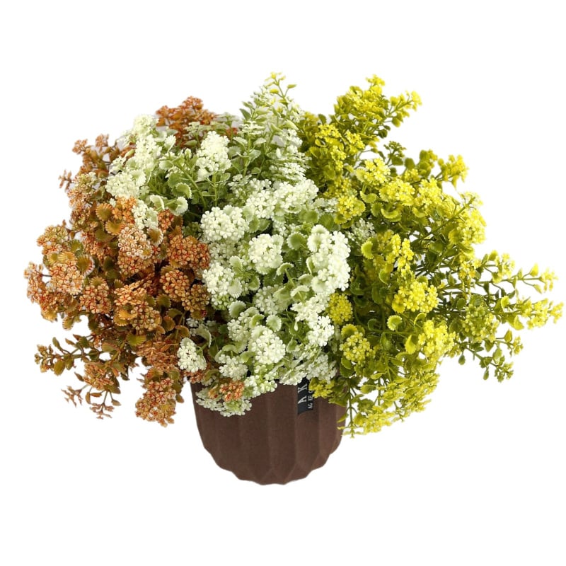 Изкуствени цветя Gypsophila, букет от 5 глави, пластмасови цветя за домашен декор и малък бонсай