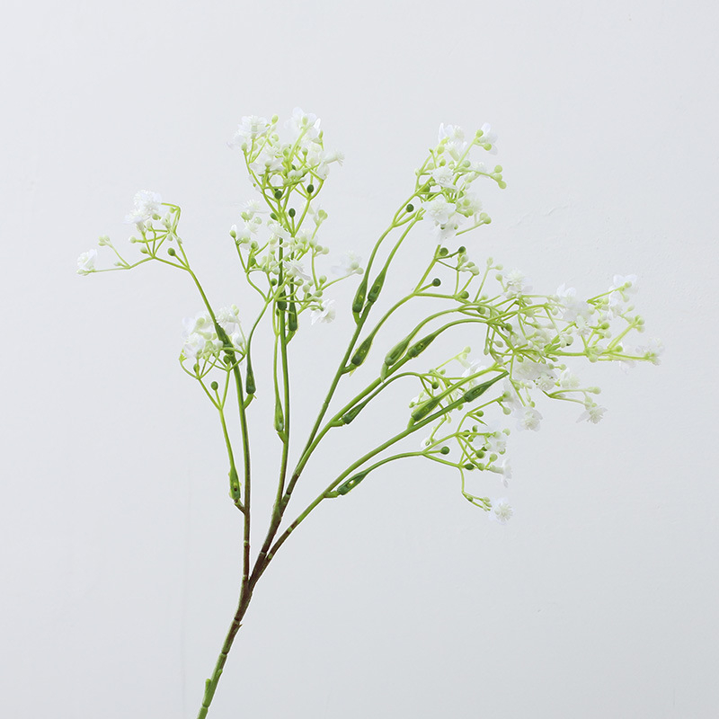 Buchet din flori de mătase cu gypsophila, pentru nunți, hoteluri și decor interior, flori artificiale, varietatea Starry Sky, înălțime 30–100 cm