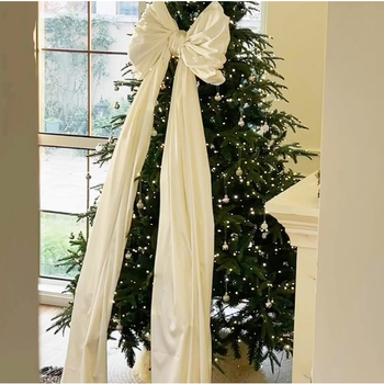 Fundă mare din tul perlat, decor pentru bradul de Crăciun și petreceri, arc decorativ pentru fundal