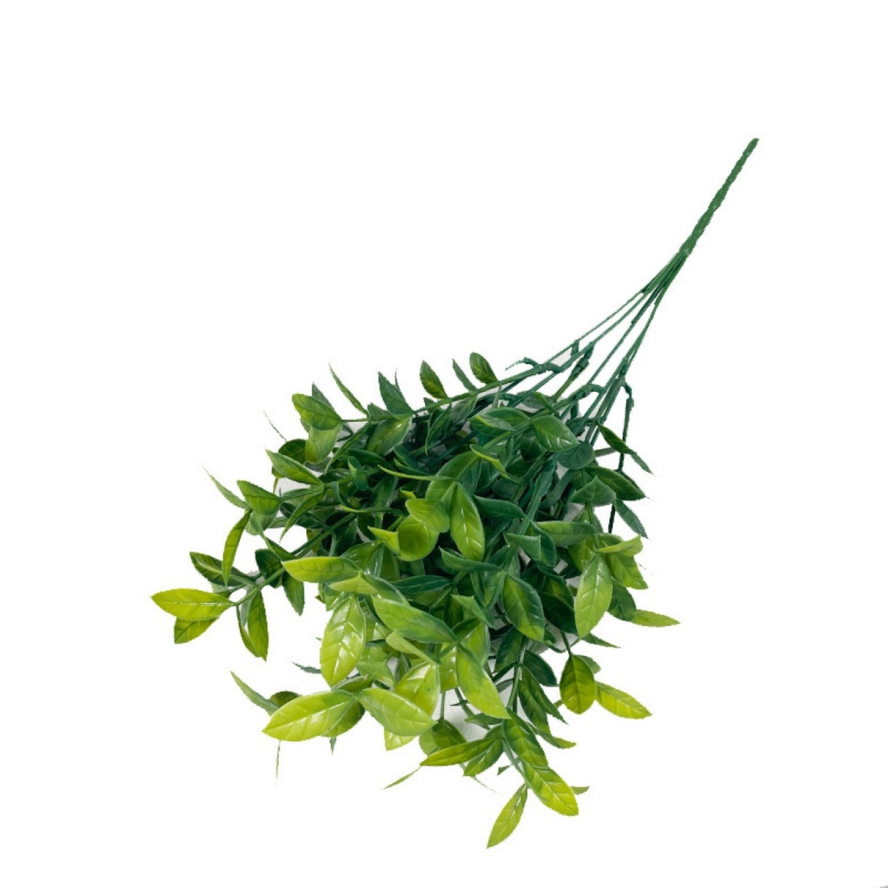 Buchet de plante verzi artificiale pentru decorul casei, cinci tije, aranjament cu iarbă, patru anotimpuri