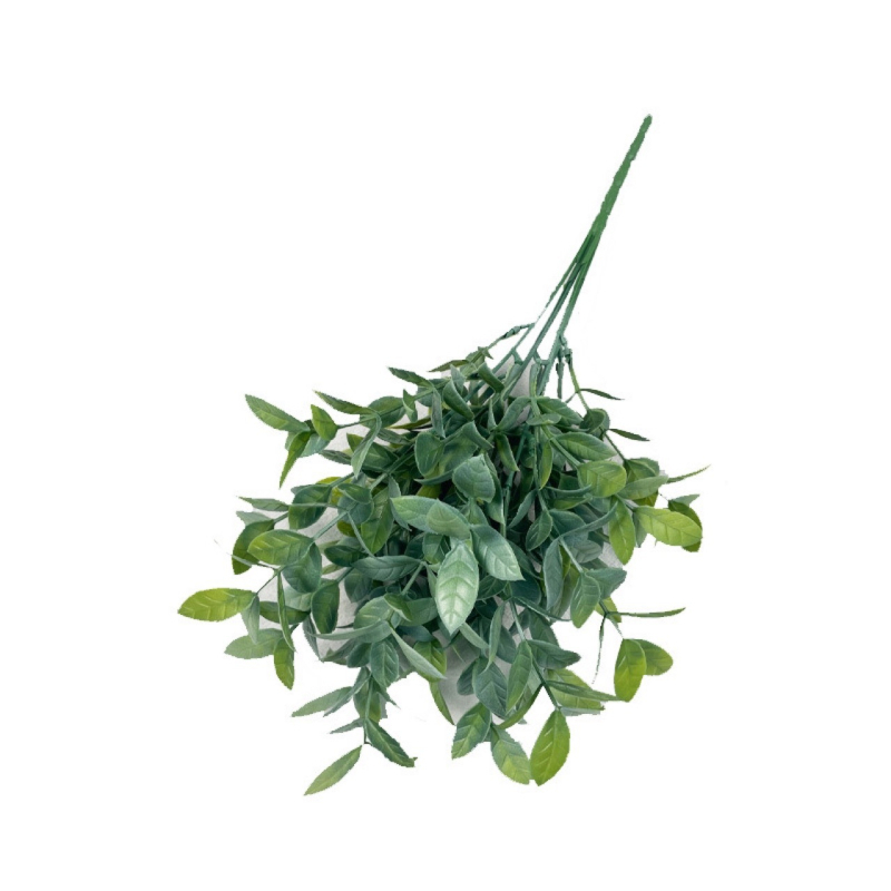Buchet de plante verzi artificiale pentru decorul casei, cinci tije, aranjament cu iarbă, patru anotimpuri