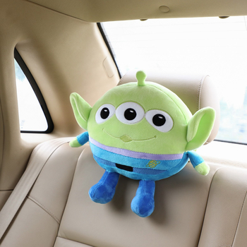 Animal din pluș în stil japonez pentru mașină — pernă pentru cap, pernă de canapea și pătură pentru climatizare auto, 2 în 1