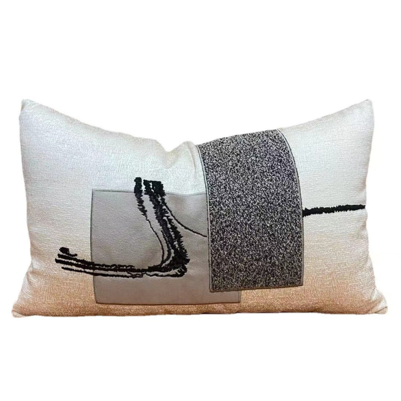 Husă de pernă pentru canapea, stil nou chinezesc, din țesătură cu broderie, decor modern pentru living