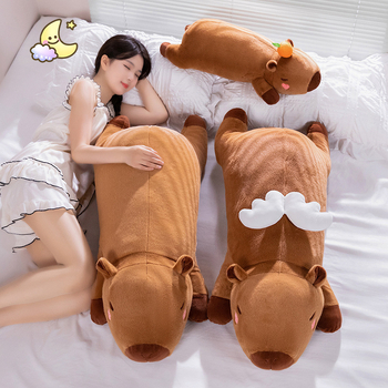 Capybara plush doll με μακρύ μαξιλαράκι αγκαλιάς, γλυκό σχέδιο αγγέλου για παιδιά