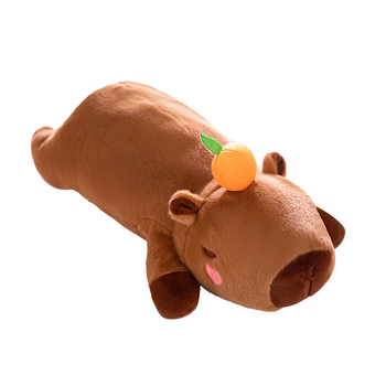 Capybara plush doll με μακρύ μαξιλαράκι αγκαλιάς, γλυκό σχέδιο αγγέλου για παιδιά