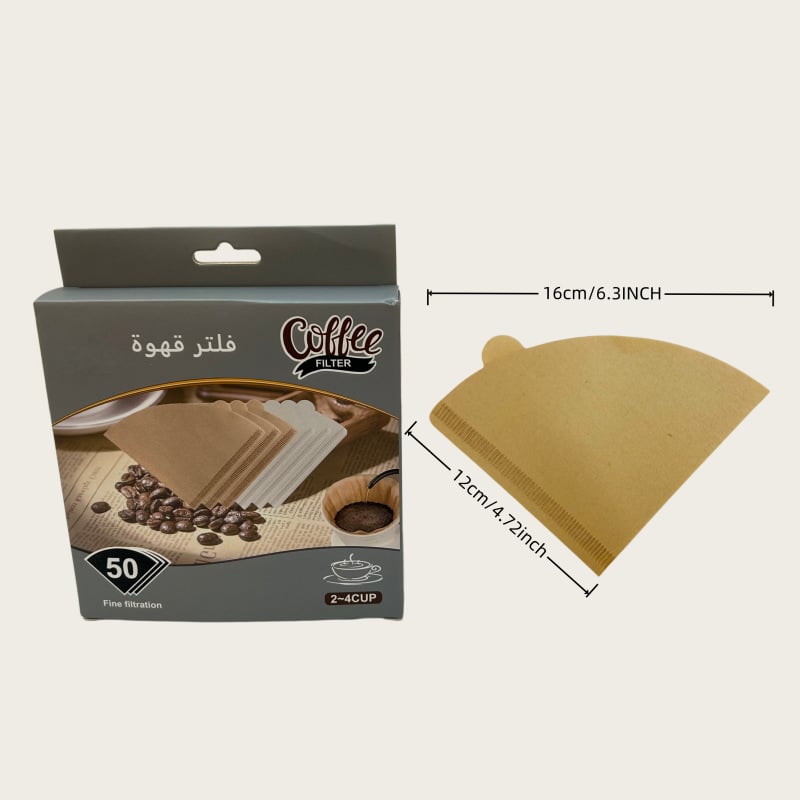 Filtru de cafea din hârtie, conic, pentru pour-over