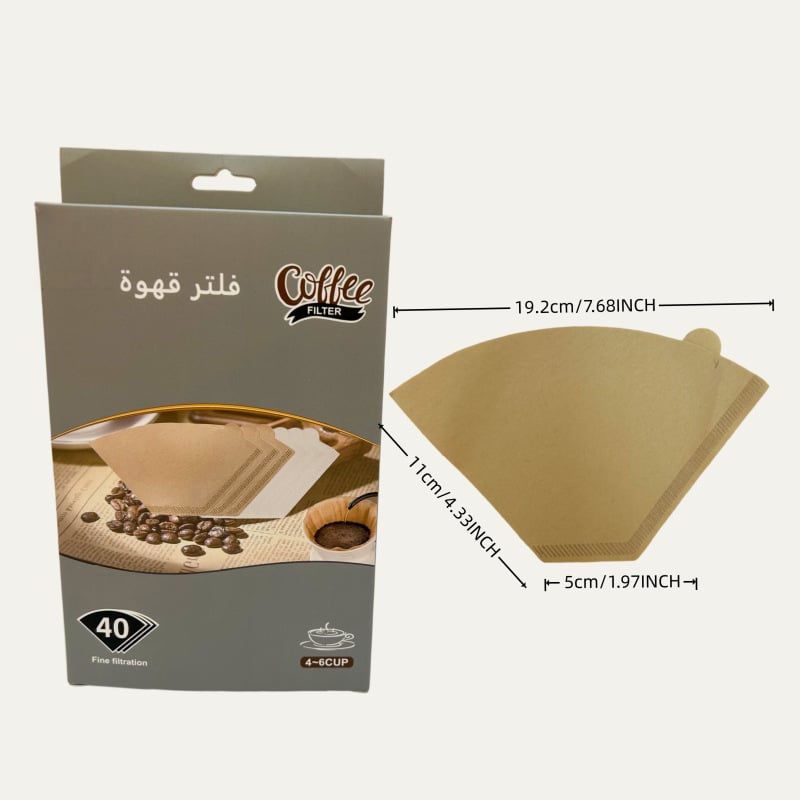 Filtru de cafea din hârtie, conic, pentru pour-over