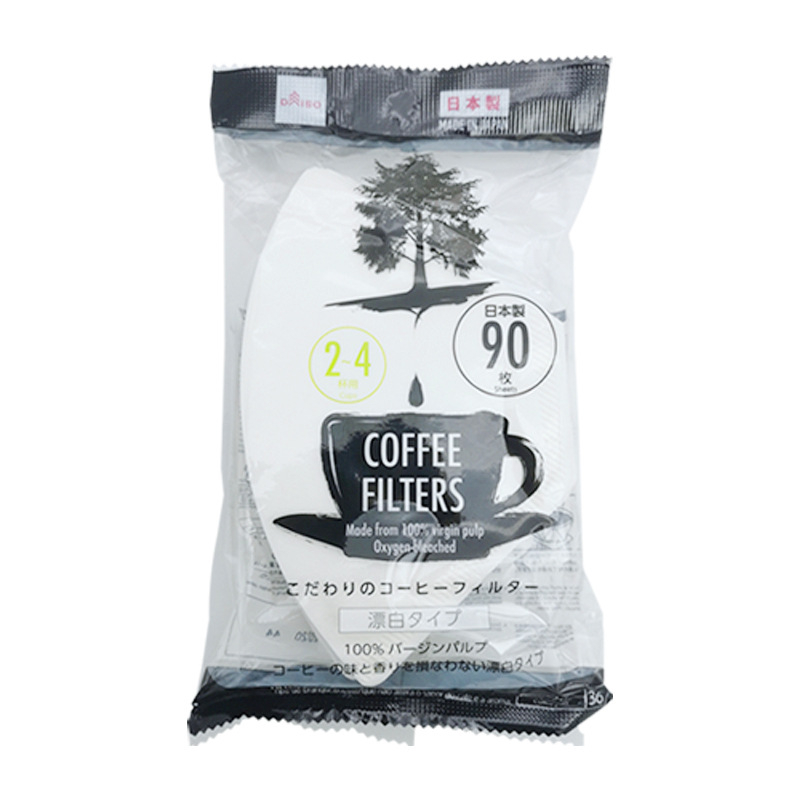 Daiso hârtie de filtru cafea nealbita, 90 de foi, culoare lemn naturală