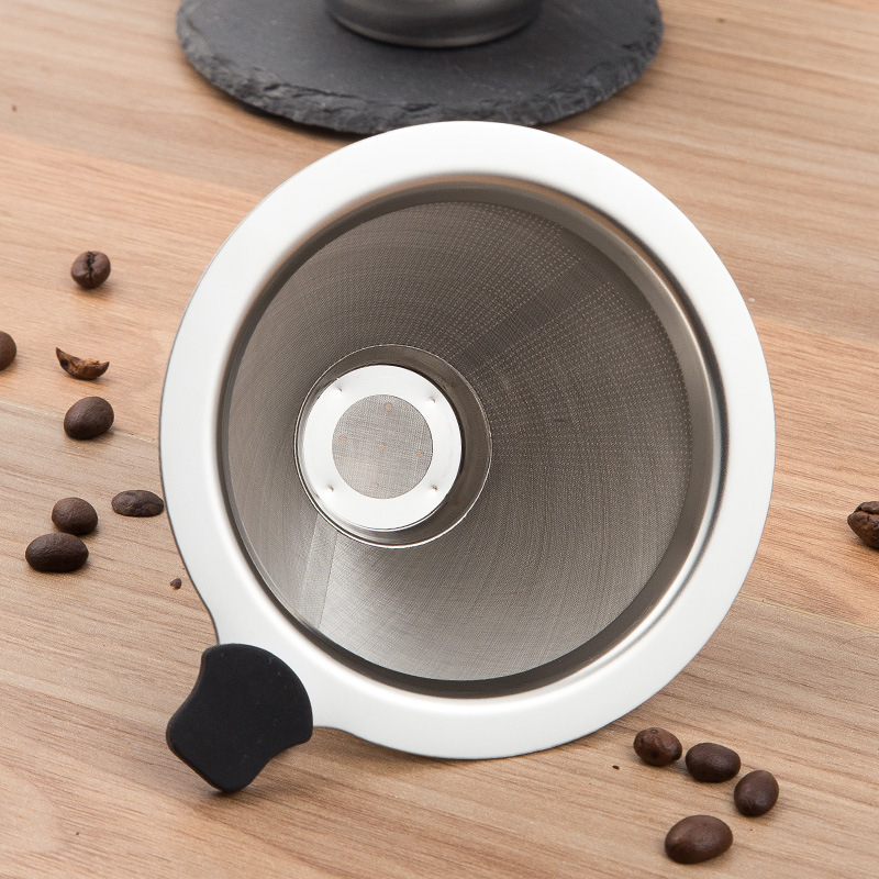 Ceașcă pour-over pentru cafea cu filtru din oțel inoxidabil și carafă de sticlă, set pentru preparare acasă