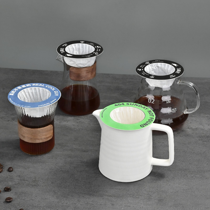 Filtru de cafea din hârtie, în formă de UFO, cu urechi agățate, pentru pour-over