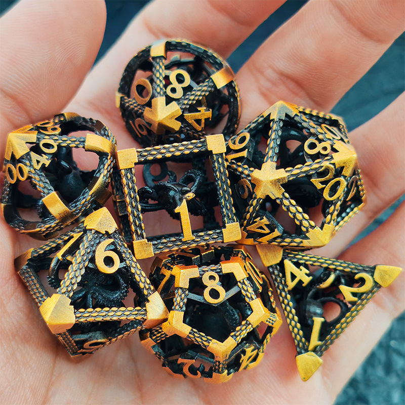 Kocka od cinkove legure, 20 stranica za D&D/TRPG, dizajn Ktulhu, izrezani uzorak, octopus u kavezu, Zvjezdani klan