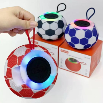 YN-1508 Bluetooth ηχείο με RGB φωτισμό, κυκλικός σχεδιασμός ποδοσφαιρικής τέχνης, φορητός επιτραπέζιος υπογούφερ