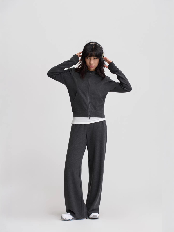 Šest-u-jednom hoodie s kapuljom i zatvaračem, slim silueta, blokiranje temperature, kratka verzija, za jesen-zimu 2025, sportska svakodnevna odjeća