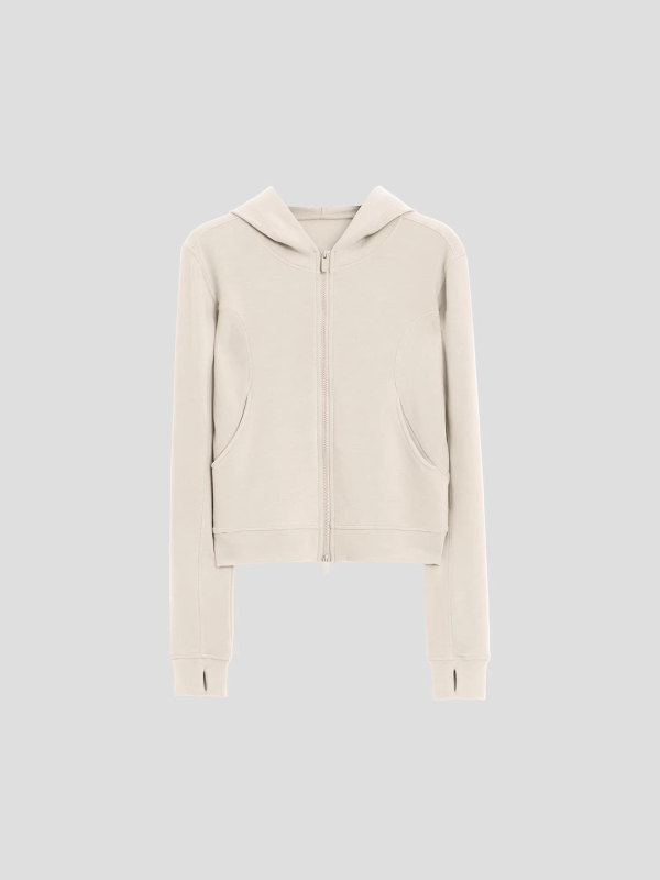 Šest-u-jednom hoodie s kapuljom i zatvaračem, slim silueta, blokiranje temperature, kratka verzija, za jesen-zimu 2025, sportska svakodnevna odjeća