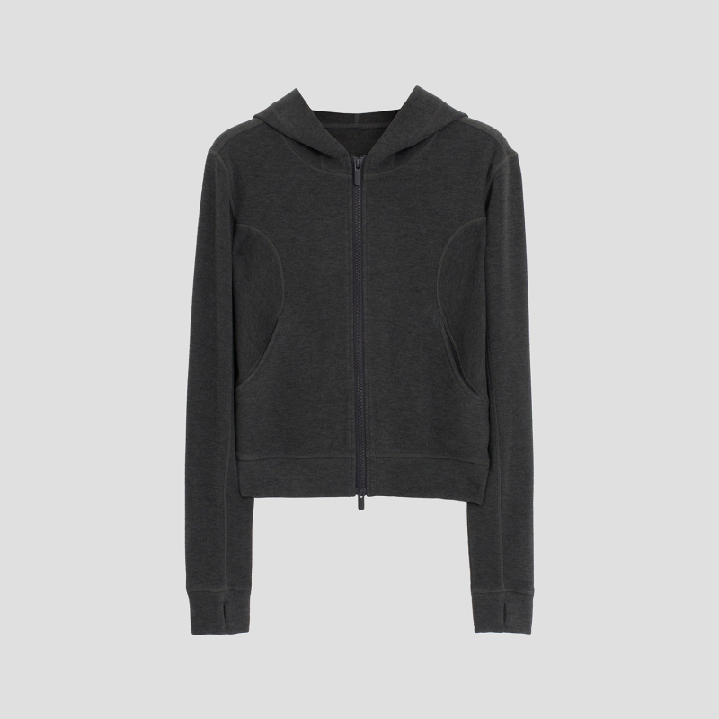 Šest-u-jednom hoodie s kapuljom i zatvaračem, slim silueta, blokiranje temperature, kratka verzija, za jesen-zimu 2025, sportska svakodnevna odjeća