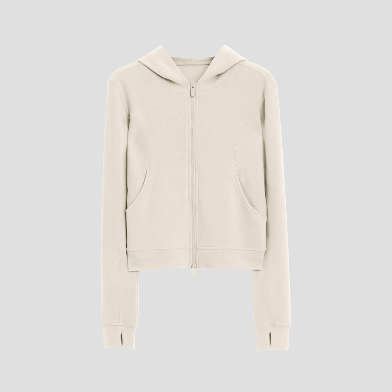 Šest-u-jednom hoodie s kapuljom i zatvaračem, slim silueta, blokiranje temperature, kratka verzija, za jesen-zimu 2025, sportska svakodnevna odjeća