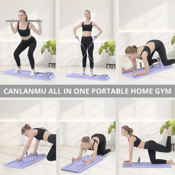 Višenamjenska abdominalna ploča s Pilates šipkom – sklopiva oprema za kućnu vježbu