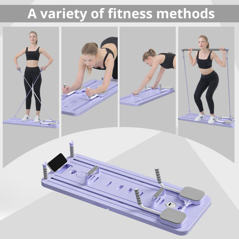 Višenamjenska abdominalna ploča s Pilates šipkom – sklopiva oprema za kućnu vježbu