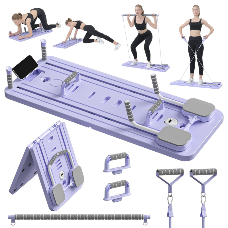 Višenamjenska abdominalna ploča s Pilates šipkom – sklopiva oprema za kućnu vježbu