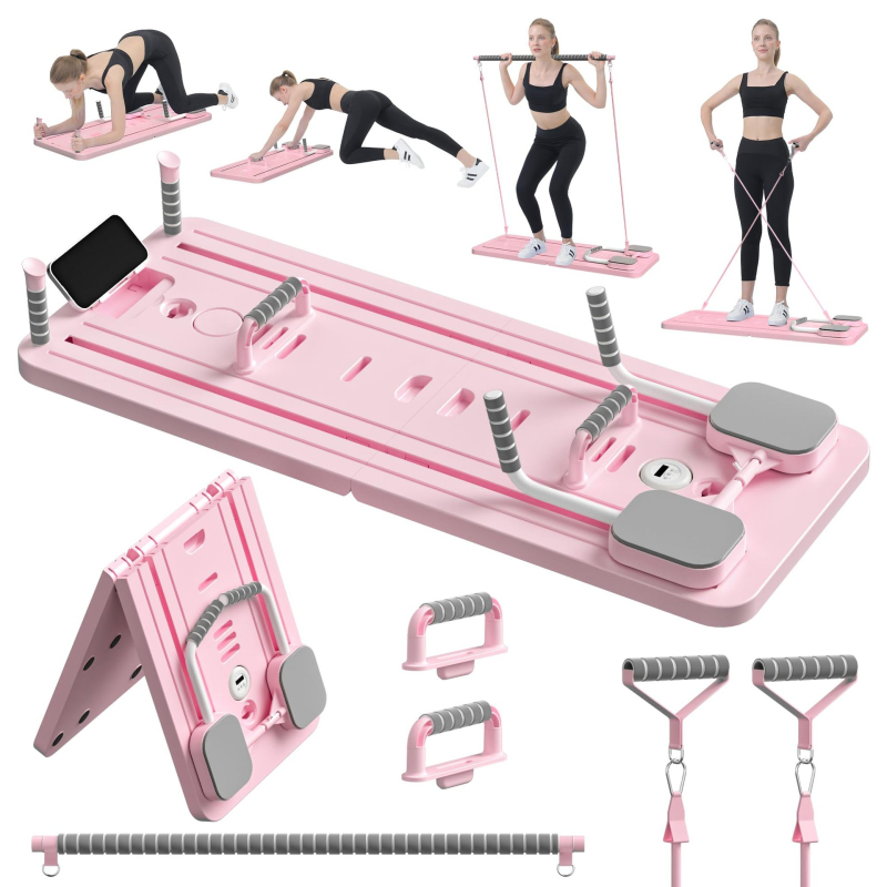 Višenamjenska abdominalna ploča s Pilates šipkom – sklopiva oprema za kućnu vježbu