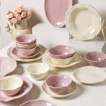 Set de veselă din ceramică Chaozhou – porțelan premium pentru uz casnic, boluri și farfurii, set complet
