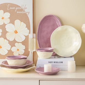 Set de veselă din ceramică Chaozhou – porțelan premium pentru uz casnic, boluri și farfurii, set complet
