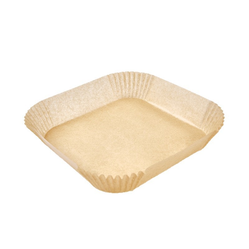 Farfurie de hârtie pentru friteuza cu aer, de calitate alimentară, rezistentă la temperaturi înalte, absorbantă de ulei, pătrată hârtie de copt