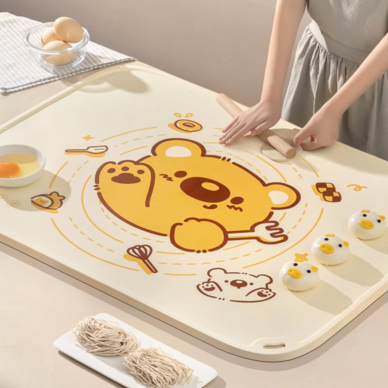 Covoraș din silicon pentru frământat aluat – suprafață de bucătărie pentru întins și rulare, de calitate alimentară