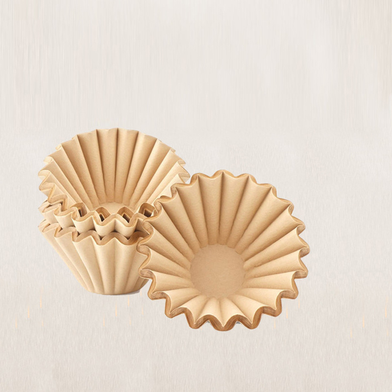 Youcheng W155 Filtre de cafea din hârtie cu model origami în valuri, suport în formă de scoică pentru cafea la filtru