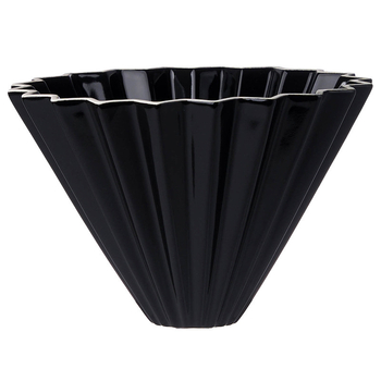 Set filtru cafea pentru preparare manuală cu V60, formă de tort și filtru origami, recipient ceramic pentru picurare