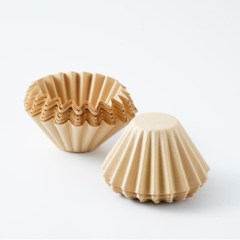 Set filtru cafea pentru preparare manuală cu V60, formă de tort și filtru origami, recipient ceramic pentru picurare