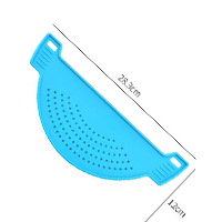 Barieră din plastic pentru filtrarea apei în bucătăria de acasă, separator de reziduuri la marginea oalei, filtru pentru spălat orez și legume, protecție împotriva scurgerilor