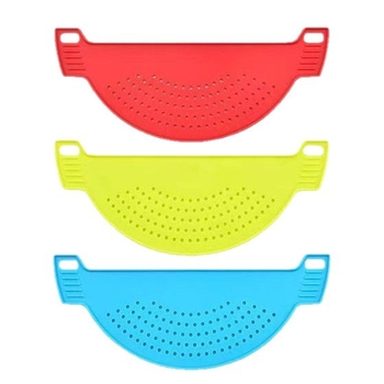 Barieră din plastic pentru filtrarea apei în bucătăria de acasă, separator de reziduuri la marginea oalei, filtru pentru spălat orez și legume, protecție împotriva scurgerilor