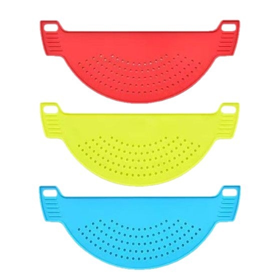 Barieră din plastic pentru filtrarea apei în bucătăria de acasă, separator de reziduuri la marginea oalei, filtru pentru spălat orez și legume, protecție împotriva scurgerilor