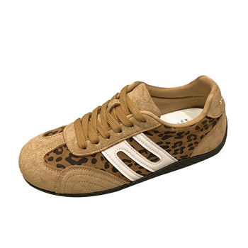 Ženske tenisice s leopardnim uzorkom i vezicama, Forrest Gump stil, retro casual obuća