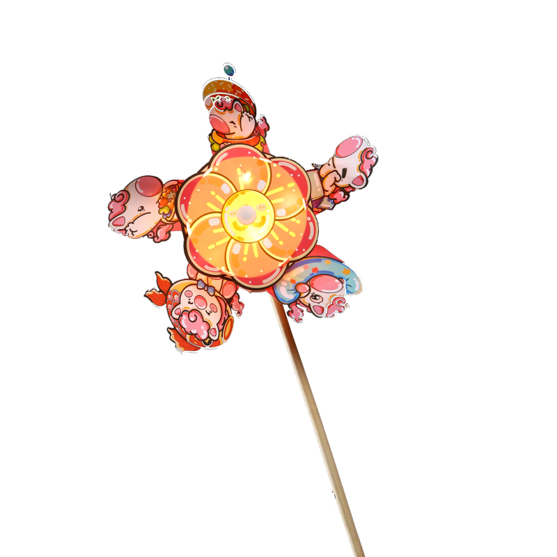 Festivalul Primăverii 2026 – Felinar rotativ de mână cu mori de vânt, kit DIY pentru copii (Festivalul Luminilor)