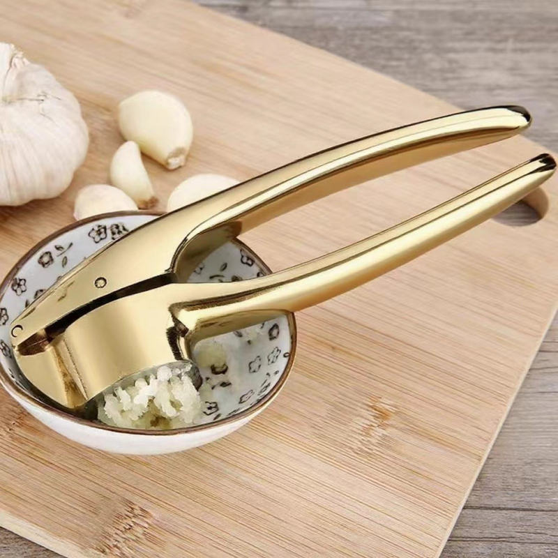 Crazy Kitchen χειροκίνητη πρέσα σκόρδου και πολτοποιητής σκόρδου, κράμα αλουμινίου, 16 × 2,8 × 4 cm, οικιακό εργαλείο για πάστα σκόρδου