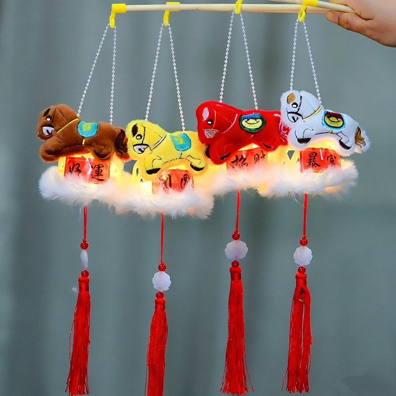 Felinar miniatural, țesut manual, în formă de iepuraș, iluminat, pentru Festivalul Lunii de Toamnă